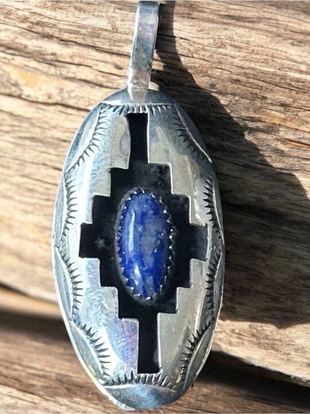 Felix Perry - Navajo Lapis Shadow Box Pendant